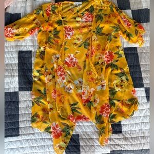 Emory Park - Floral Yellow Top